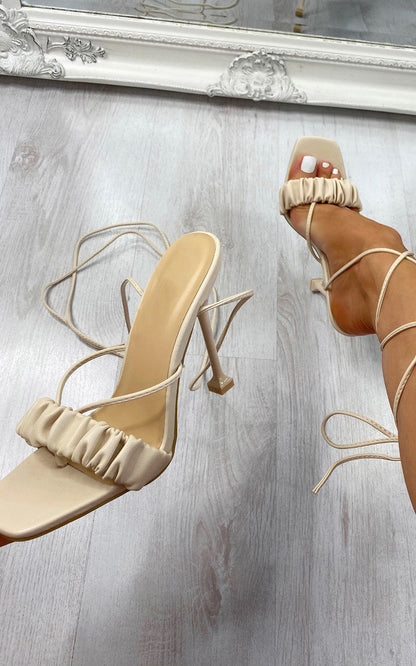 She Wears Glory™ Strappy Mule Heels