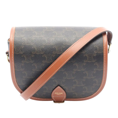 Celine Medium Triomphe Coated Canvas Folco Crossbody