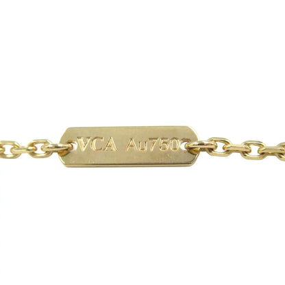 Van cleef and arpels 18K Yellow Gold and Onyx Vintage Alhambra Pendant Necklace