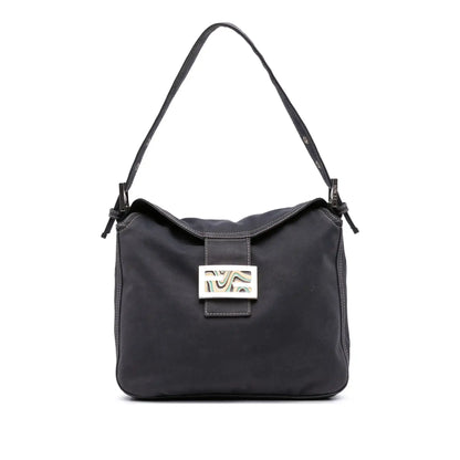 Fendi Canvas FF Marble Double Flap Shoulder Bag