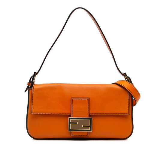 Fendi Leather Baguette Satchel