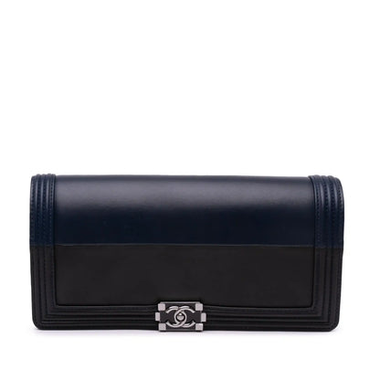 Chanel Bicolor Lambskin Boy Clutch
