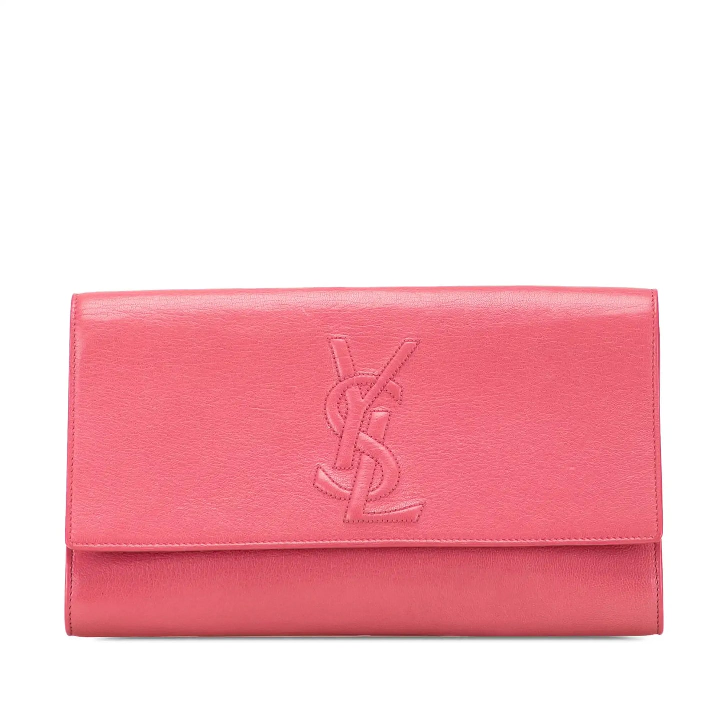 Saint Laurent Large Leather Belle de Jour Clutch