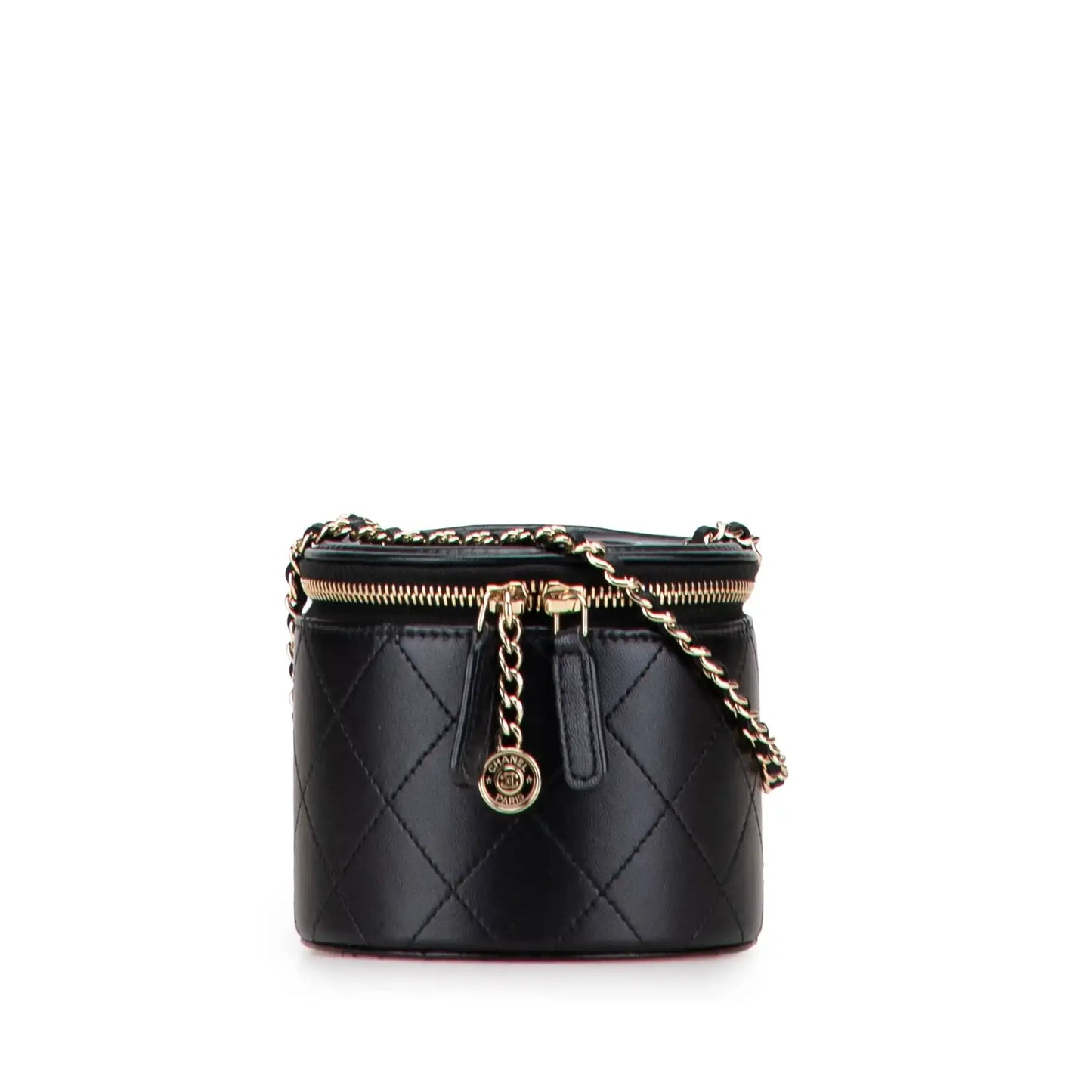 Chanel Quilted Lambskin Chain and Charm Vanity Case