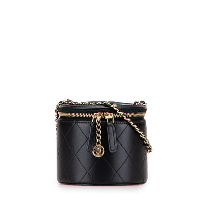 Chanel Quilted Lambskin Chain and Charm Vanity Case