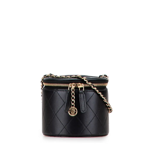 Chanel Quilted Lambskin Chain and Charm Vanity Case