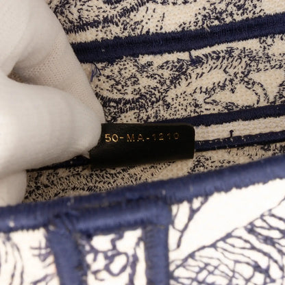Dior Canvas Embroidered Toile de Jouy Saddle Bag