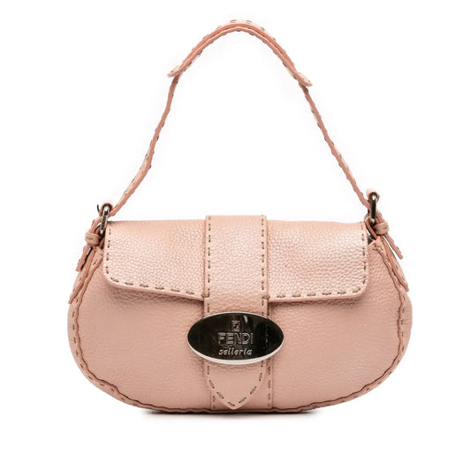Fendi Leather Selleria Shoulder Bag