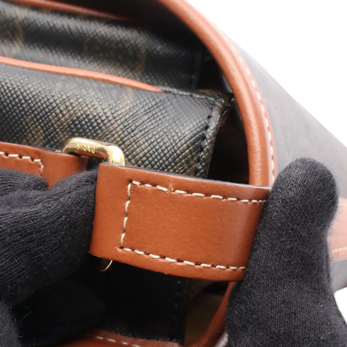Celine Medium Triomphe Coated Canvas Folco Crossbody
