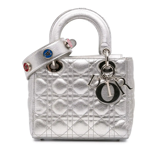 Dior Small Metallic Grained Calfskin Cannage My ABCDior Lady Dior