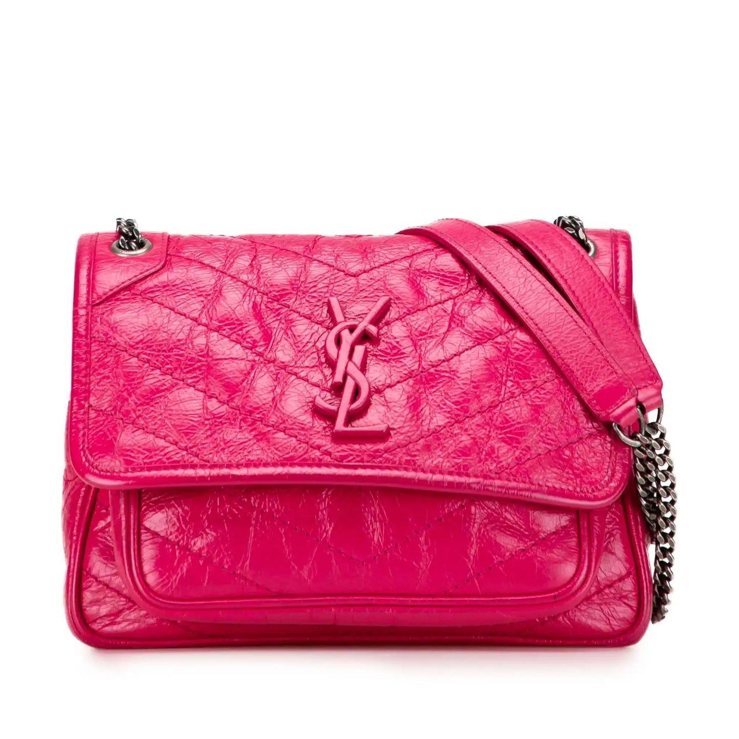 Saint Laurent Baby Crinkled Calfskin Monogram Niki Bag