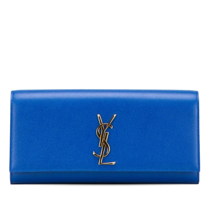 Saint Laurent Grain de Poudre Monogram Cassandre Clutch