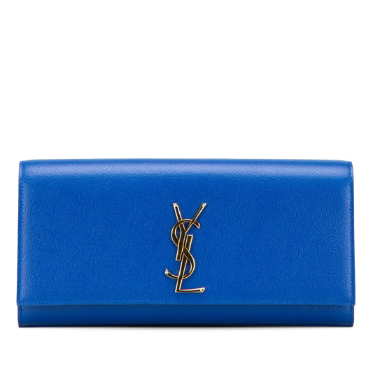 Saint Laurent Grain de Poudre Monogram Cassandre Clutch