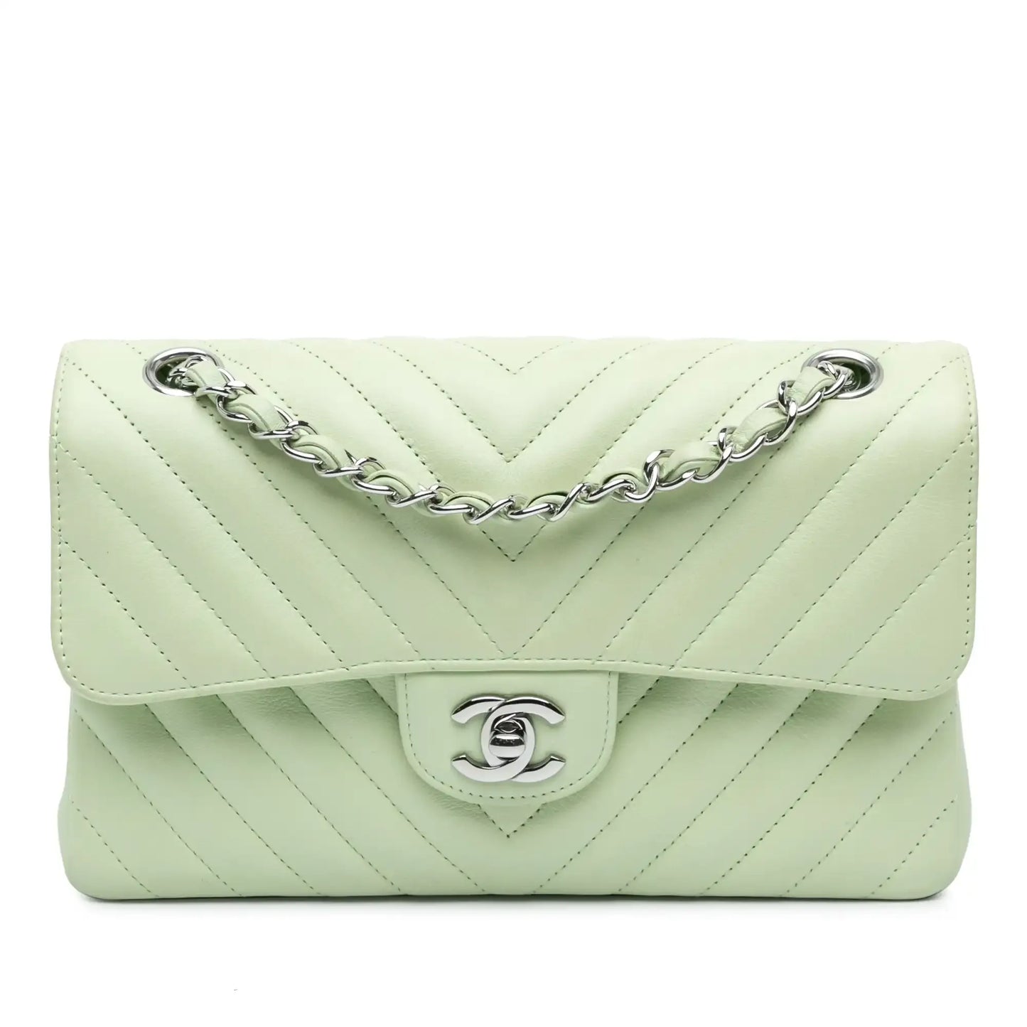 Chanel Small Classic Chevron Lambskin Double Flap