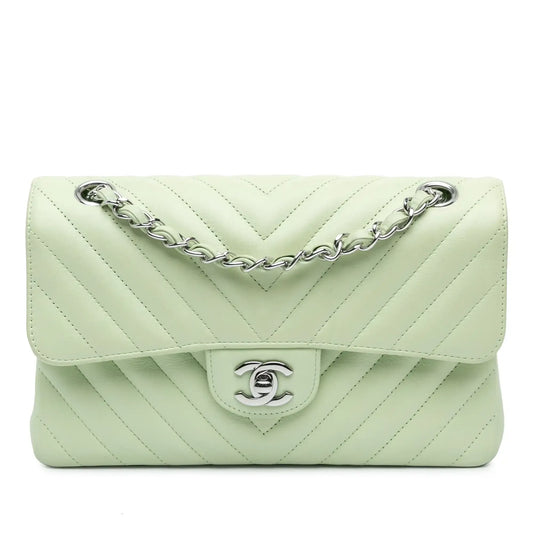 Chanel Small Classic Chevron Lambskin Double Flap