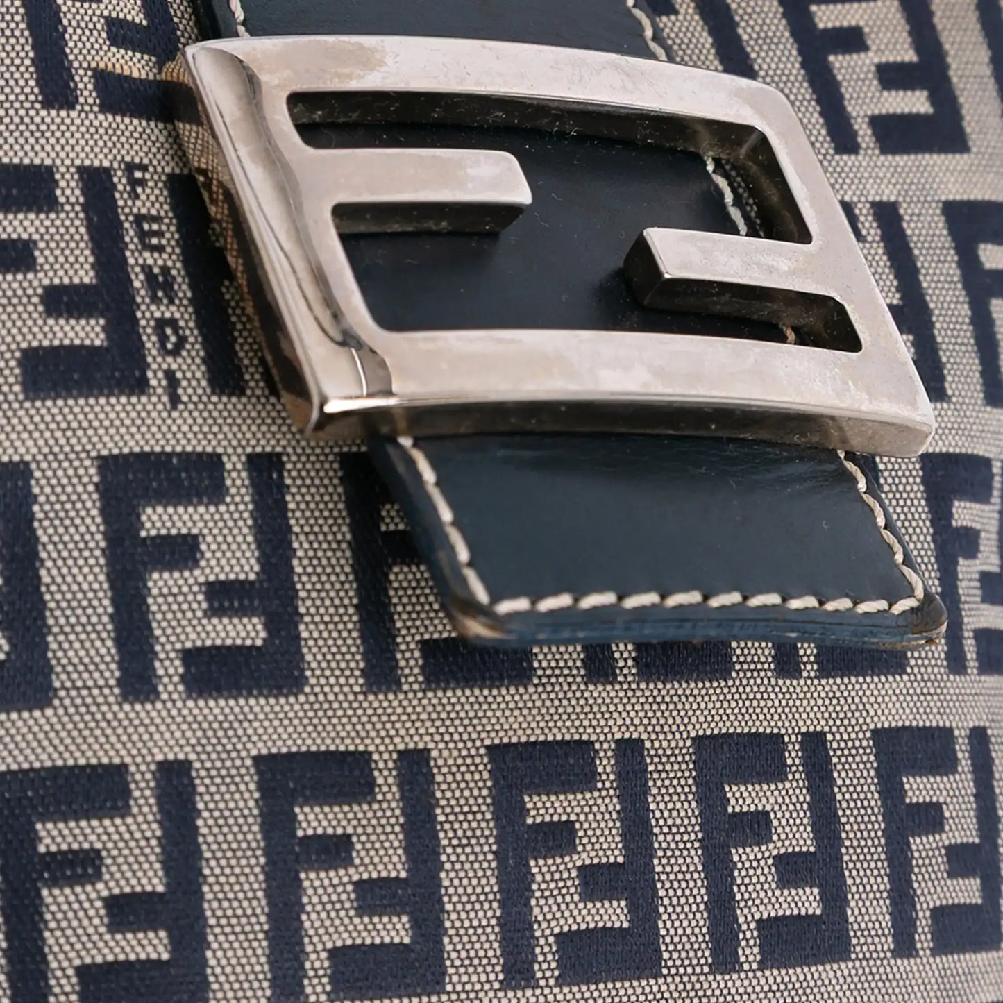Fendi Zucchino Canvas Shoulder Bag