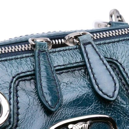 Celine Crinkled Patent Macadam Shoulder Bag