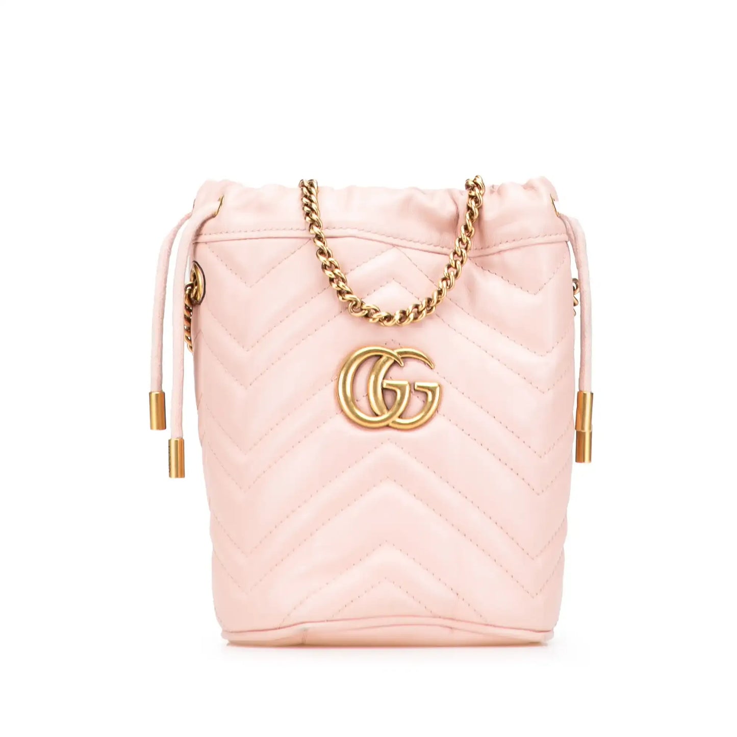 Gucci Small GG Marmont Leather Matelasse Bucket Bag