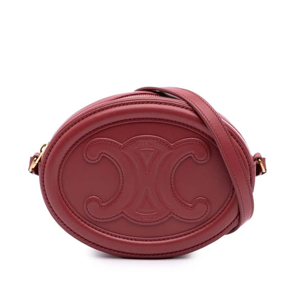 Celine Small Calfskin Cuir Triomphe Oval Crossbody