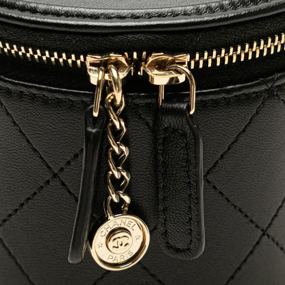 Chanel Quilted Lambskin Chain and Charm Vanity Case