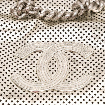 Chanel Metallic Glazed Calfskin Perforated Rodeo Drive Flap