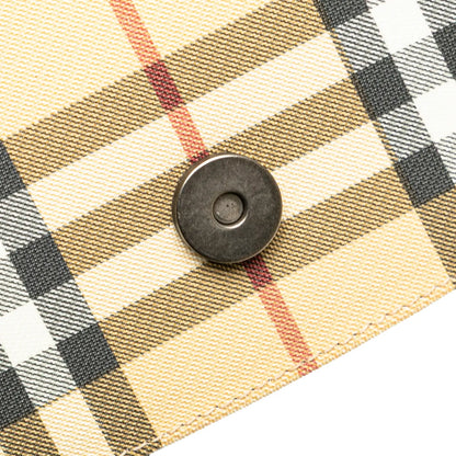 Burberry House Check Coated Canvas Backpack