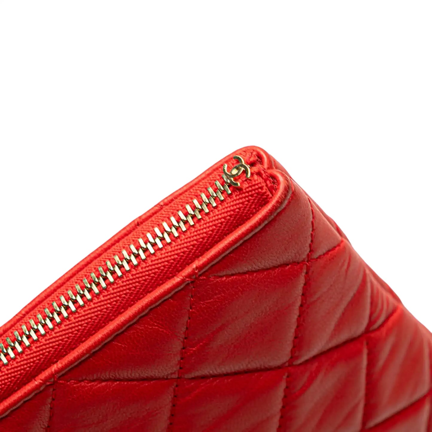 Chanel Large Quilted Lambskin O Case Clutch