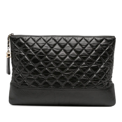 Chanel Large Aged Calfskin Gabrielle O Case Clutch