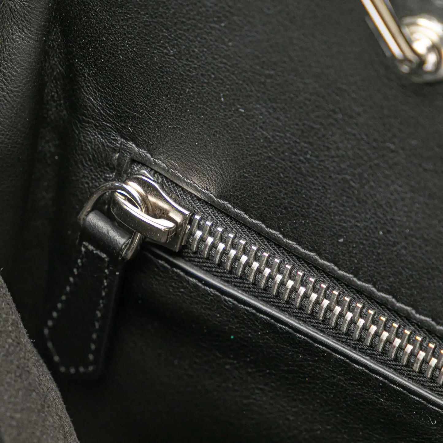 Fendi Medium Zucca Embossed Leather Peekaboo Iconic Business Bag