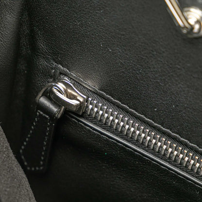Fendi Medium Zucca Embossed Leather Peekaboo Iconic Business Bag