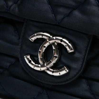 Chanel Extra Large CC Quilted Satin Single Flap