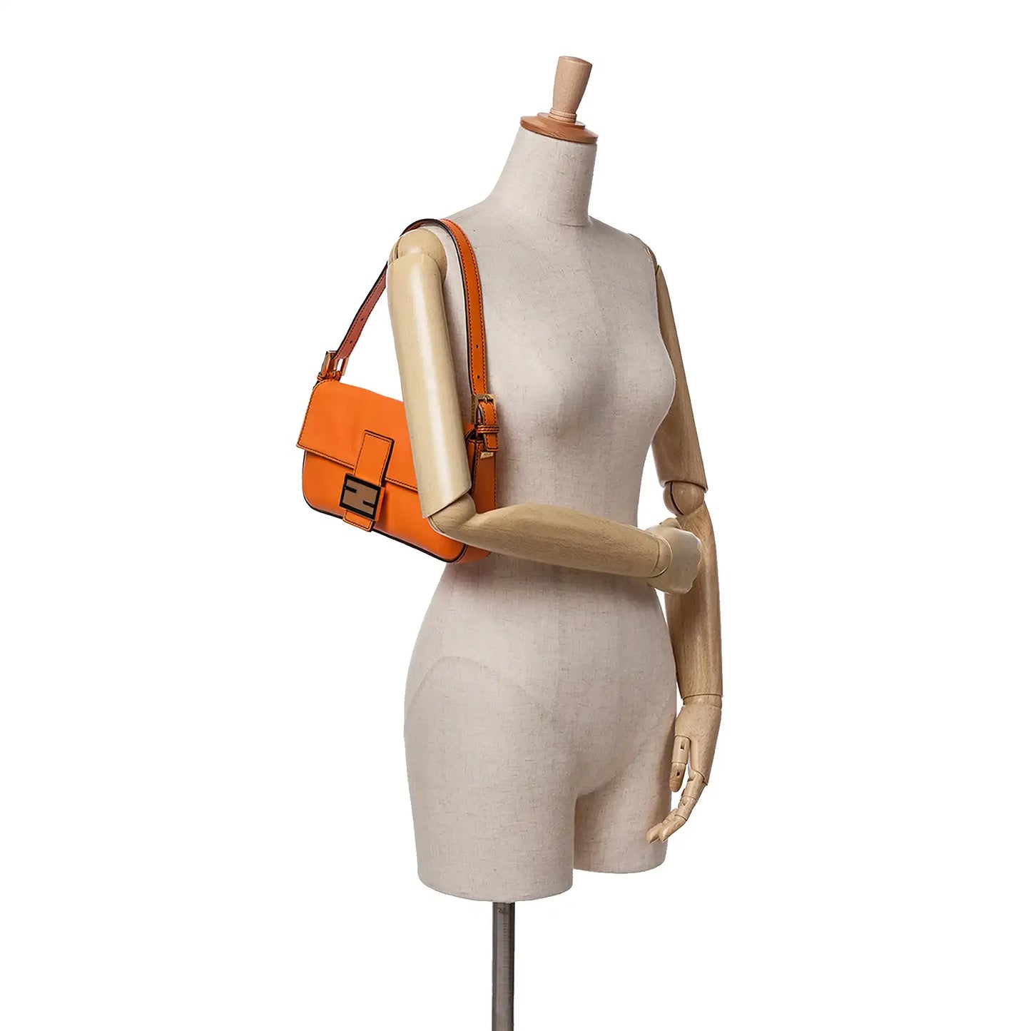 Fendi Leather Baguette Satchel