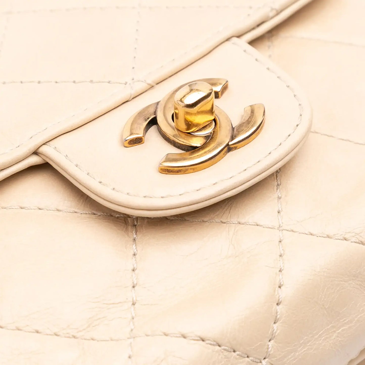 Chanel Small Aged Calfskin Bubble CC Flap