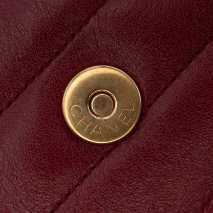 Chanel Diagonal Quilted Lambskin CC Signature Flap