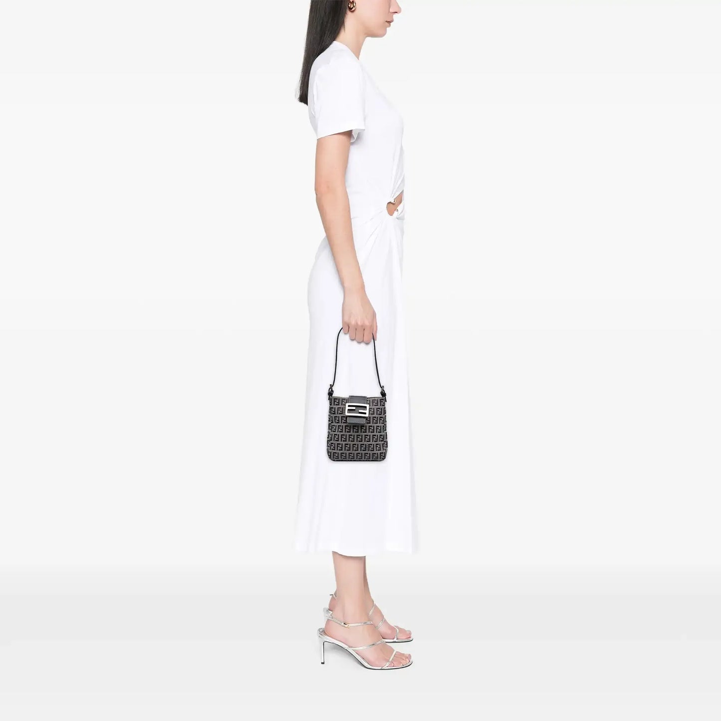 Fendi Zucchino Canvas Shoulder Bag
