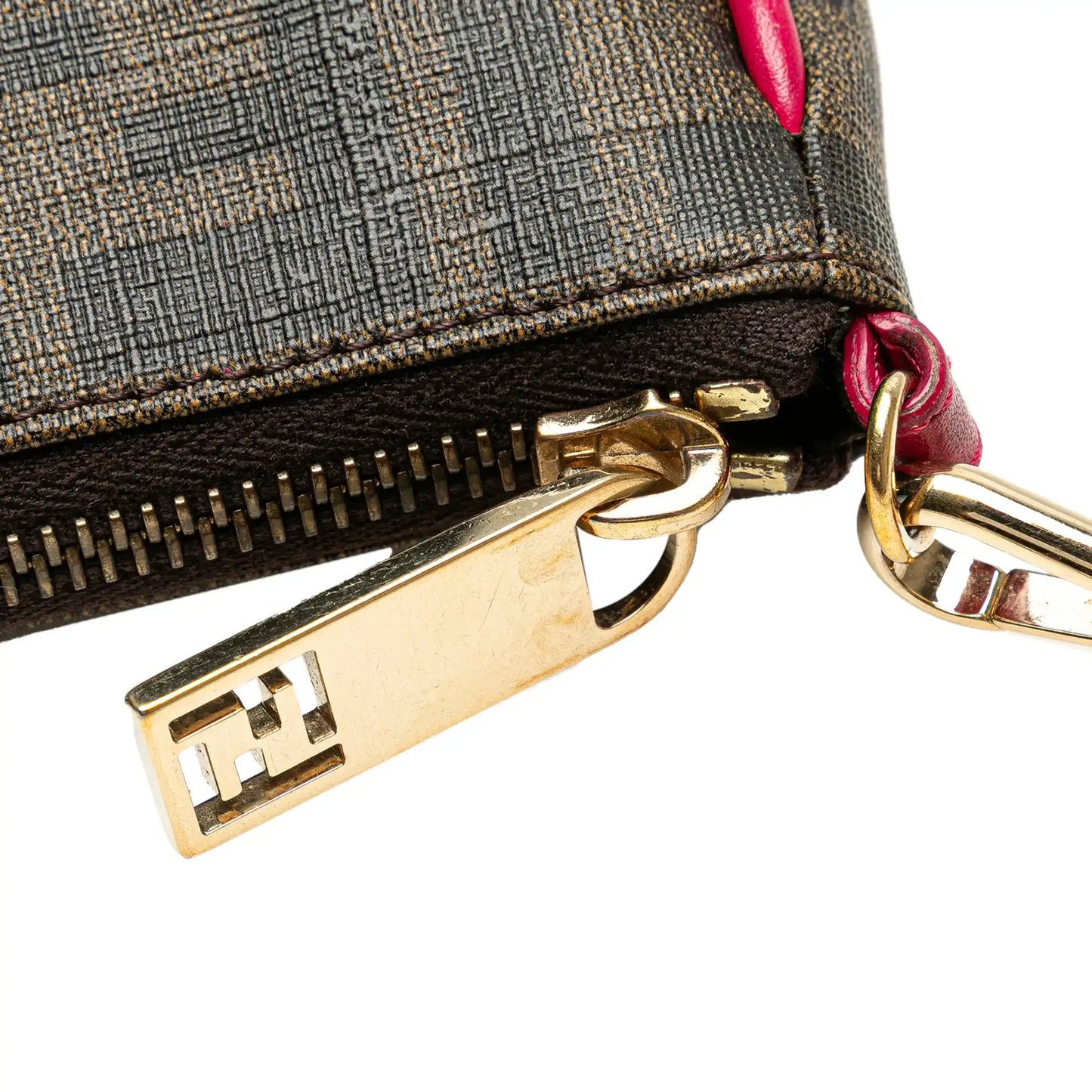 Fendi Zucca Spalmati Chain Pochette