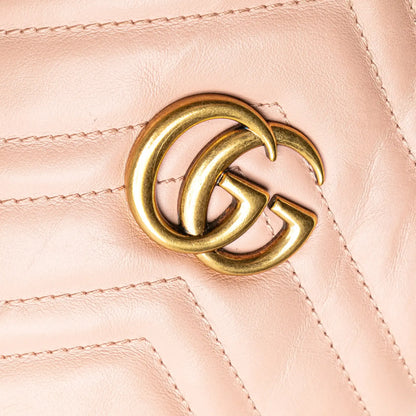 Gucci Small GG Marmont Leather Matelasse Bucket Bag