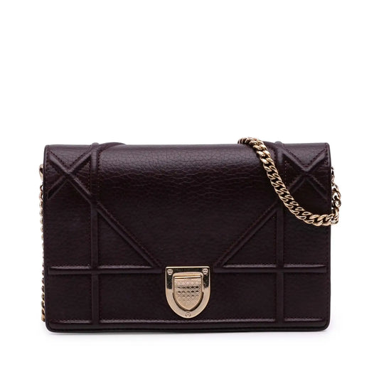 Dior Grained Calfskin Diorama Wallet on Chain
