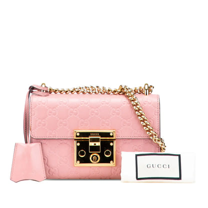 Gucci Small Guccissima Padlock Crossbody