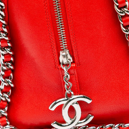 Chanel Quilted Washed Lambskin Chain Around Bowler