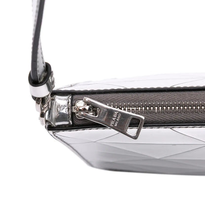 Prada Mini Metallic Spazzolato Tria Shoulder Bag