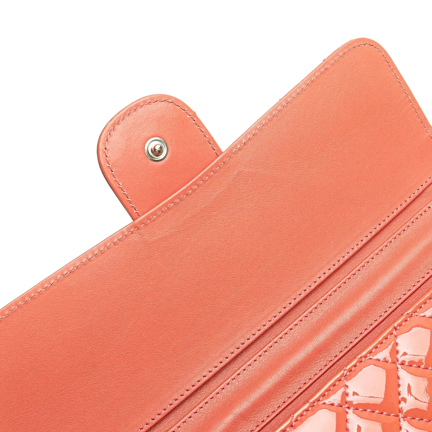 Chanel Quilted Patent Brilliant East West Wallet On Chain