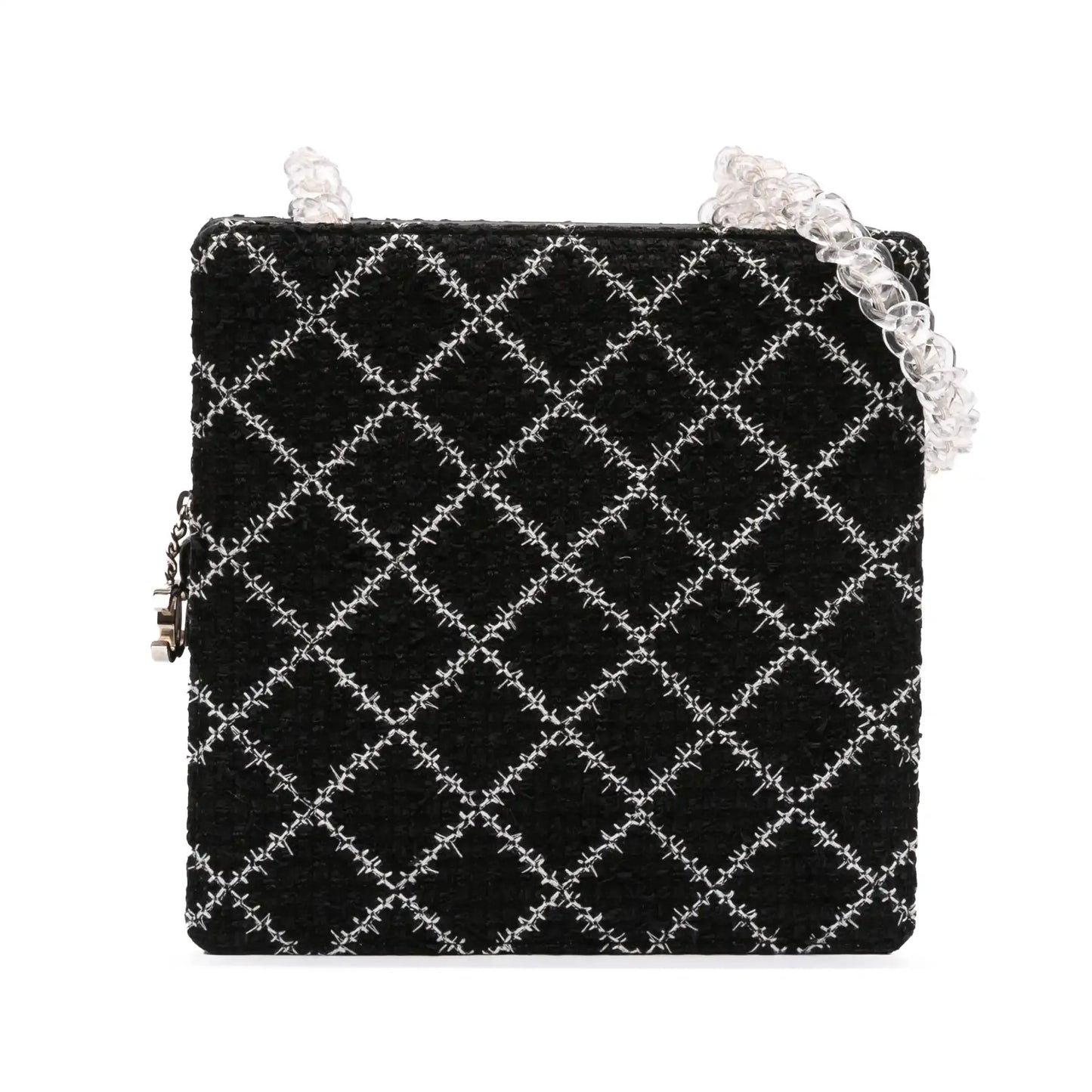 Chanel Tweed and Resin Zipped Chain Shopping Bag