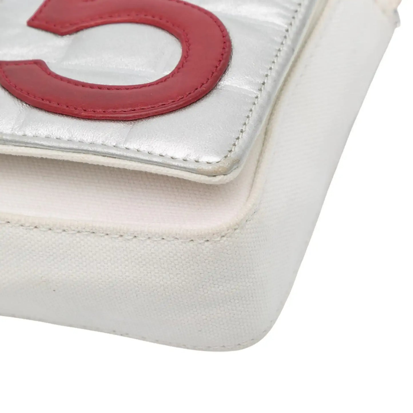 Chanel CC Canvas and Metallic Lambskin No. 5 Chain Flap
