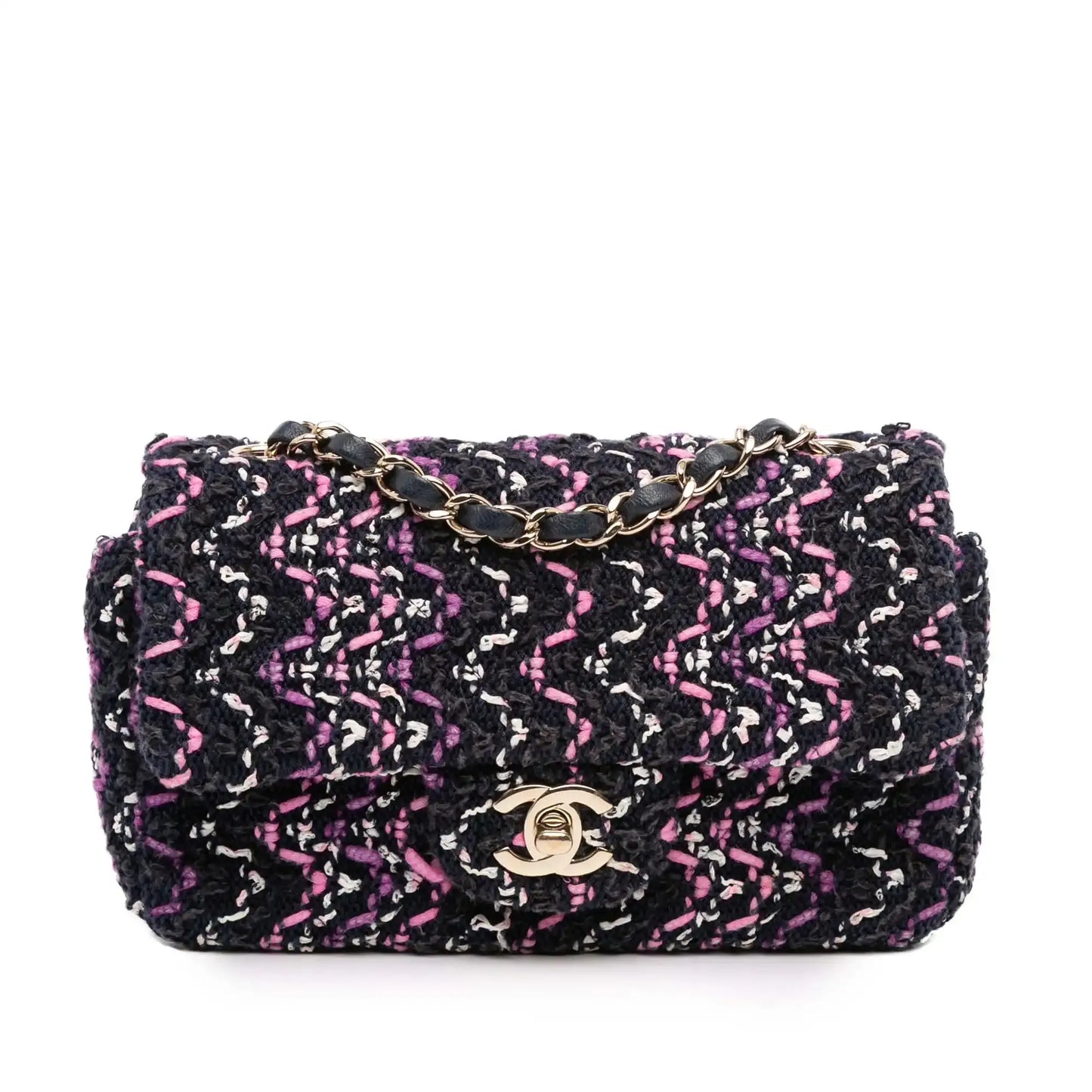 Chanel Mini Rectangular Classic Multicolor Cotton Stitched Single Flap