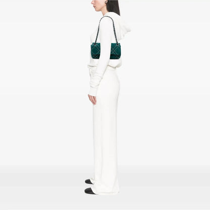 Chanel Paris Edinburgh Medium Stitched Suede Saltire Single Flap