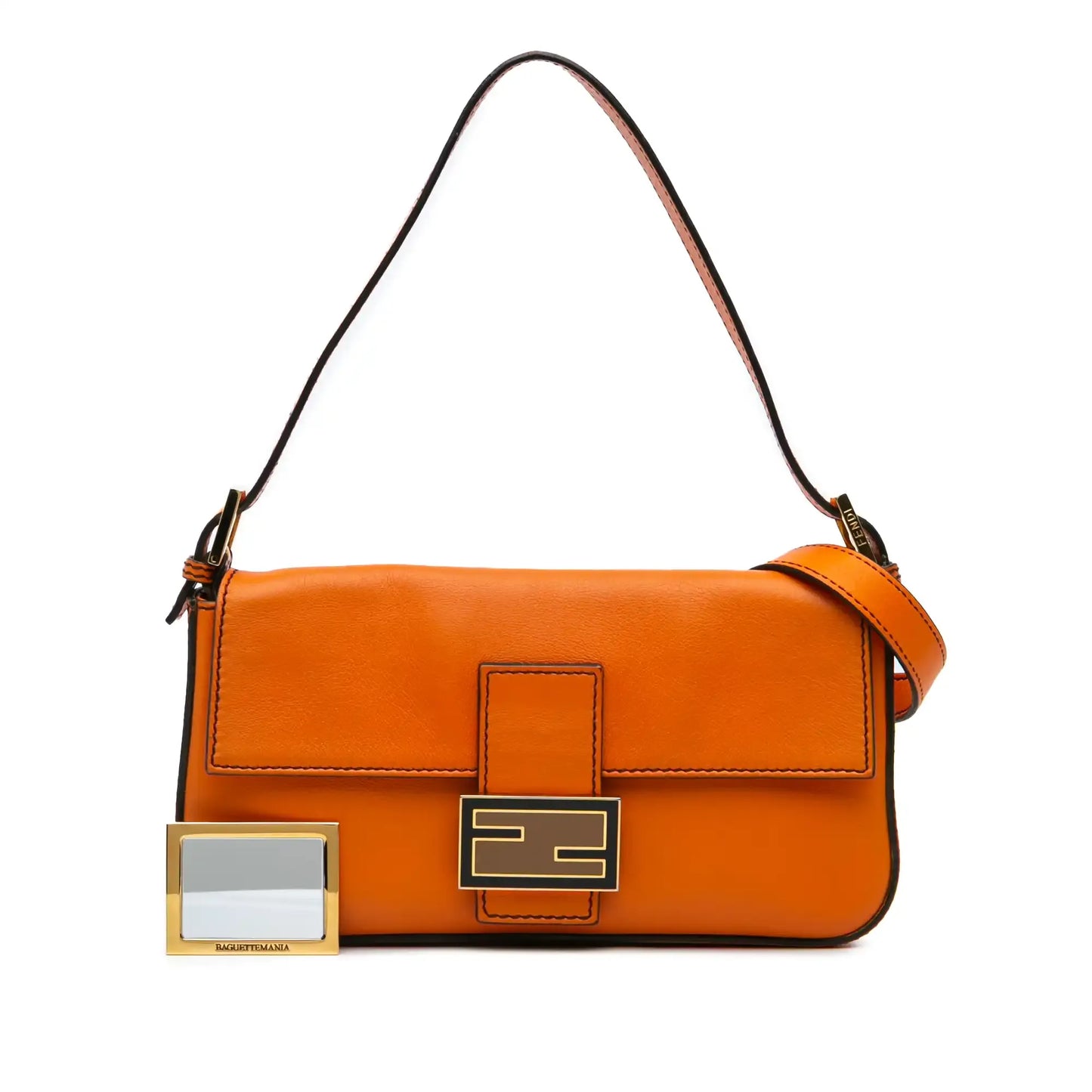 Fendi Leather Baguette Satchel