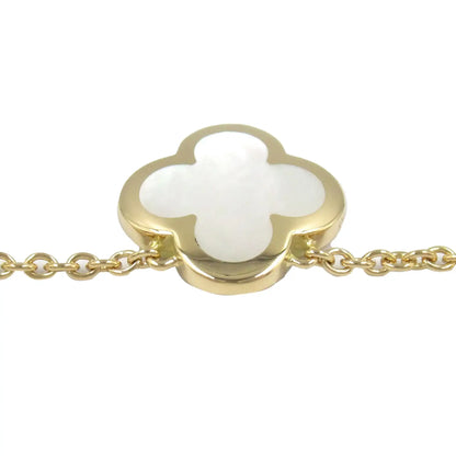 Van cleef and arpels 18K Yellow Gold and Mother of Pearl Pure Alhambra Pendant Necklace