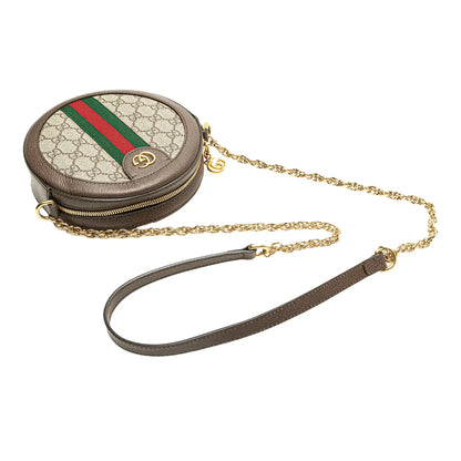 Gucci Mini GG Supreme Round Ophidia Crossbody