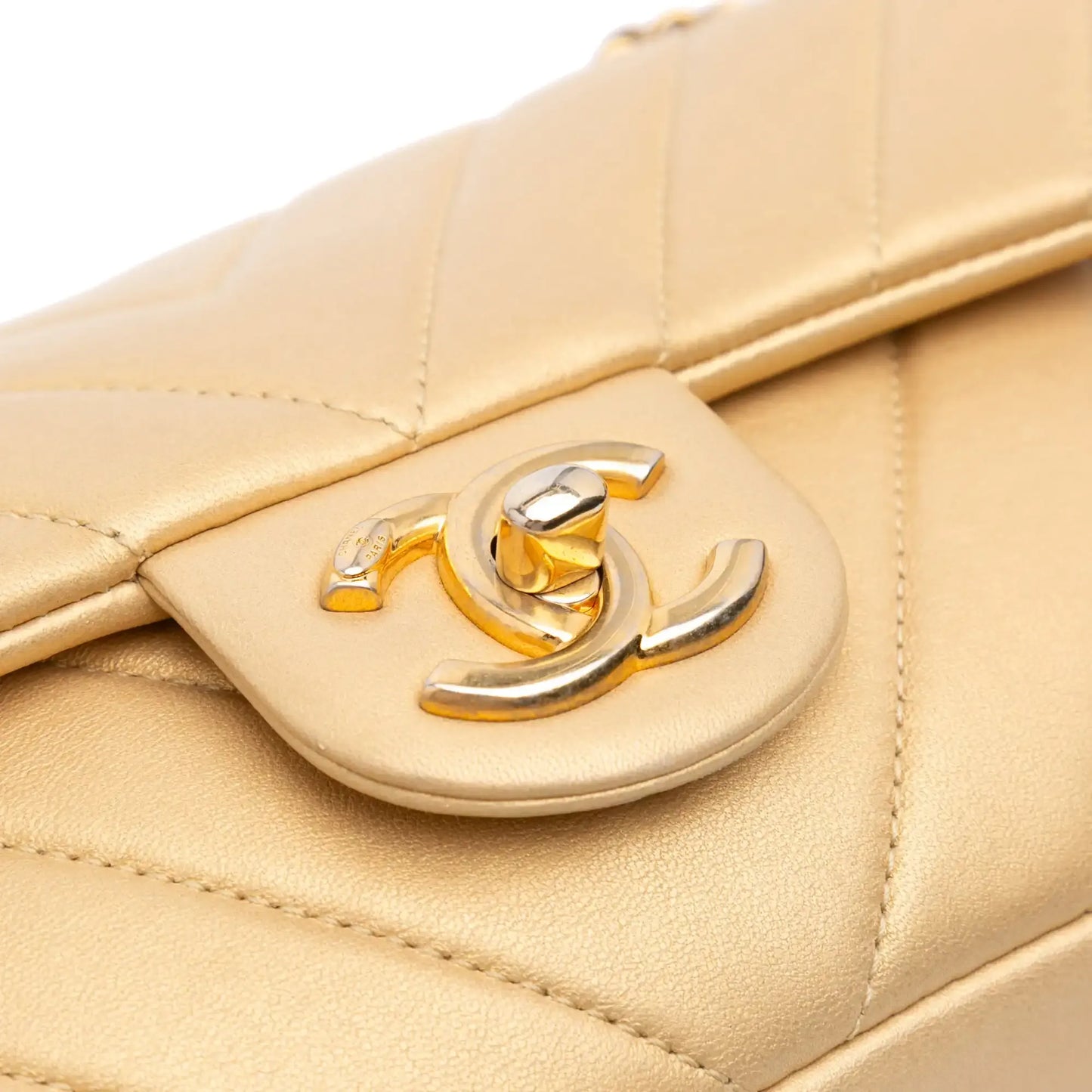 Chanel Mini Quilted Chevron Lambskin Camera Case Flap